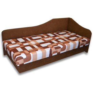 Jednolůžková postel (válenda) 80 cm Lux 87 (Hnědá 13 + Gusto 11) (P)