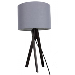 Stolní lampa, šedá / dřevo černé, LILA Typ 5