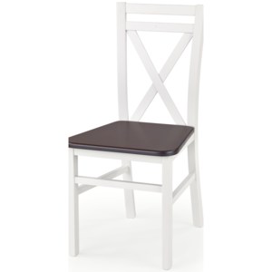 Jídelní židle Dariusz 2 (bílá + tmavý ořech)