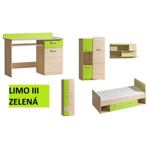 Dětský pokoj LIMO III - jasan/zelená