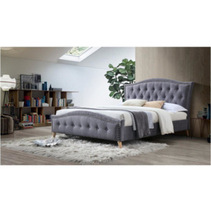 Manželská postel, šedá, 180x200, GIOVANA