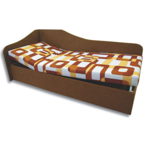 Jednolůžková postel (válenda) 90 cm Anita (Gusto 11 + Hnědá 13) (L)