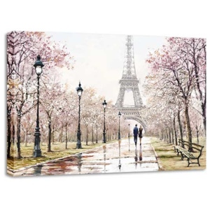 Obraz na plátně - Ulička v Paříži 85x113 cm