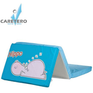 Skládací matrace do postýlky CARETERO Hippo modrá Modrá