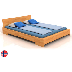 Manželská postel 160 cm Naturlig Lekanger (buk) (s roštem)