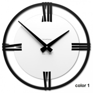 CalleaDesign 10-031 Sirio bílá-1 - ral9003 38cm nástěnné hodiny