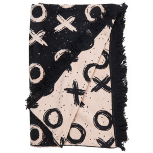 Bavlněná deka Butlers Criss Xoxo, 200 x 150 cm
