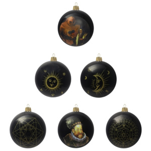 Set vánočních ozdob s dekorem Rudolfa II