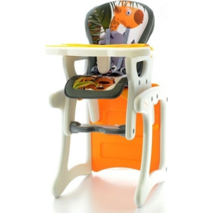 EURO BABY Jídelní stoleček - Žirafa oranžová