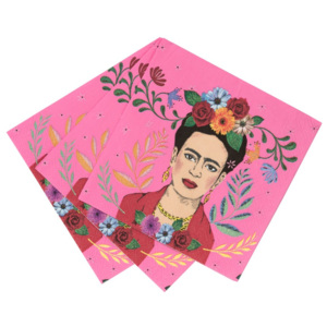 Sada 20 papírových ubrousků Talking tables Boho Frida, 25 x 25 cm
