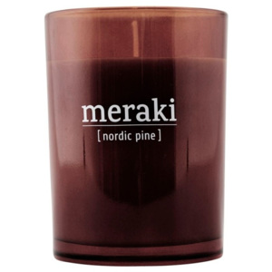 Organická svíčka ve skle s vůní borovice Meraki Nordic Pine, délka hoření 35 hodin