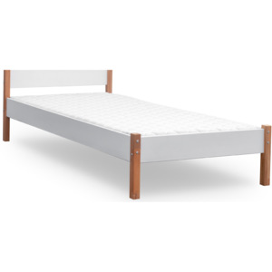 Lodygowianka Dřevěná postel Lidia Velikost: 90 x 200 cm, Materiál: Olše, Odstín: Bílá