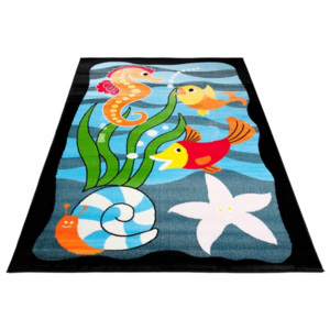 Kusový koberec dětský J0030 - Mořský svět - 80x150 cm