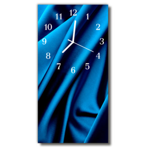 Skleněné hodiny vertikální Modré plátno