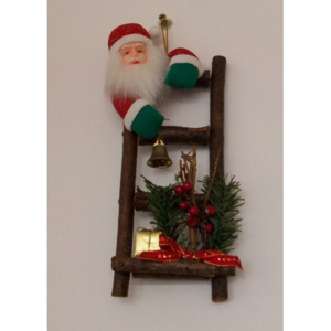 Santa na žebříku - dekorace