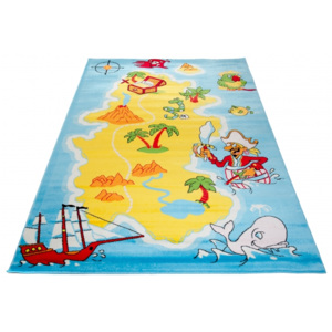 Kusový koberec dětský J0230 - Piráti - 80x150 cm