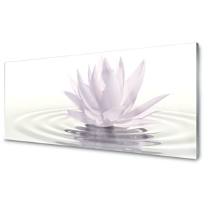 Kuchyňský skleněný panel Skleněný Květ Voda Umění
