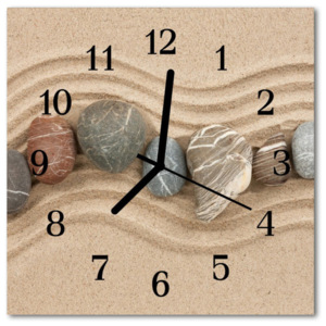 Nástenné skleněné hodiny Pískové kameny