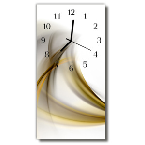 Skleněné hodiny vertikální Umělecké abstrakce linie béžová