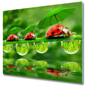Skleněná krájecí deska Ladybug slunečníky