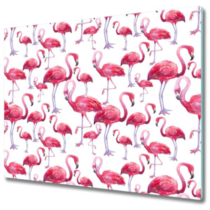 Skleněná krájecí deska Flamingos