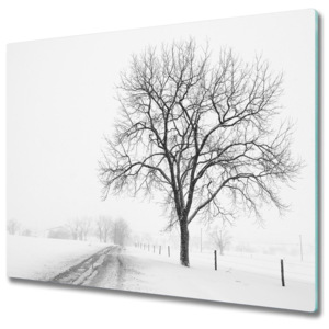 Skleněná krájecí deska Zimní strom