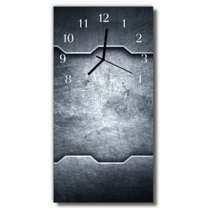 Skleněné hodiny vertikální Kovové kovové stříbro