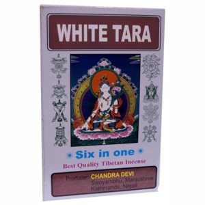 Nepál Tibetské vonné tyčinky White Tara 6 v 1