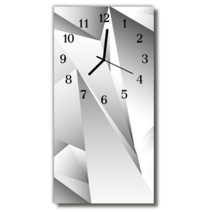 Skleněné hodiny vertikální  Umění 3d bílá grafika