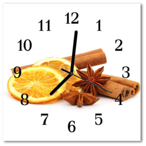 Skleněné hodiny čtvercové Vanilkový citron