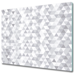 Skleněná krájecí deska Šedé trojúhelníky