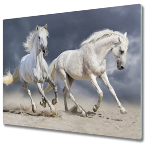 Skleněná krájecí deska Pláž bílé koně