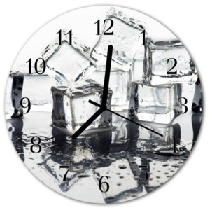 Nástenné skleněné hodiny led