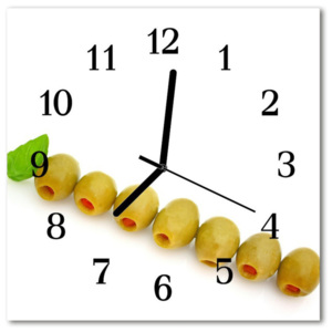Skleněné hodiny čtvercové olivy