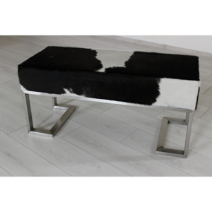 Luxusní taburet - lavice Henrik chrom