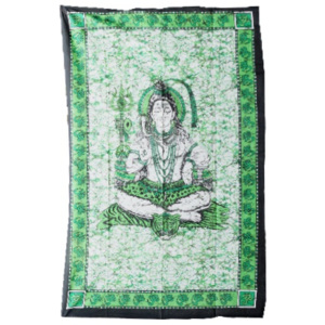 Nepál Přehoz Single 210x131 sedící Buddha, zelený