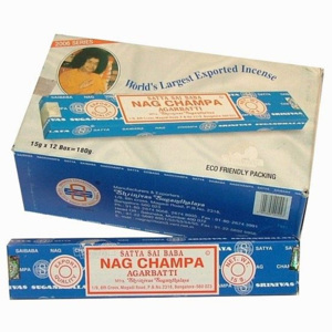 Sai Baba Nag Champa Indické vonné tyčinky , 22cm, 40g