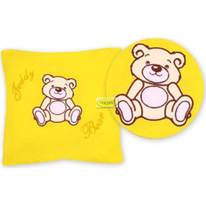 Baby Nellys Polštářek 40x40 Teddy Bear - žlutý