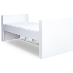 Lodygowianka Dřevěná postel Gutek - 90x190cm bílá/olše