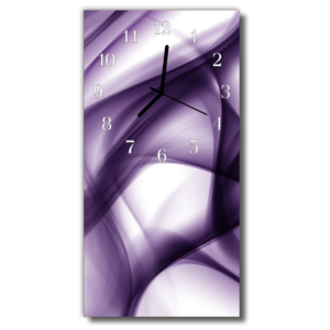Nástěnné hodiny vertikální Umění fialová abstrakce
