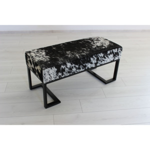 Luxusní taburet - lavice Henrik sůl a pepř + černá