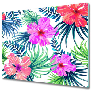 Skleněná krájecí deska Havajské květiny