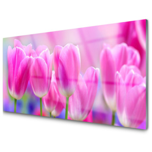 Kuchyňský skleněný panel Skleněný Tulipány
