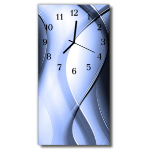 Skleněné hodiny vertikální Umění abstrakce modrá