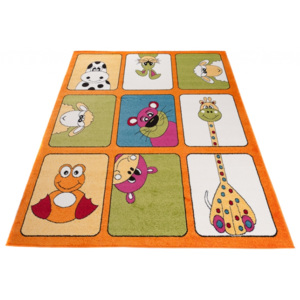 Kusový koberec dětský J0520 - Žirafa a přátelé - 80x150 cm