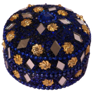 Thajsko Šperkovnice malá modrá s květy