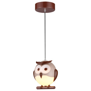 MILAGRO OWL 243 hnědá Dětské závěsné svítidlo