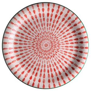 Červený talíř z dolomitu Brandani Ginger, ⌀ 27 cm