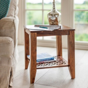Odkládací stolek Mira z indického masivu palisandr, Only stain