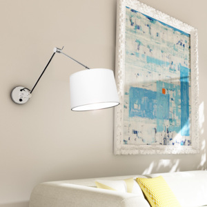 Rendl R11987 BROADWAY - Nástěnná textilní lampa na kloubu